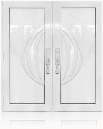 Double White № 15 — decorative door panel design TD-DED-W15