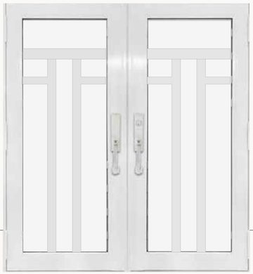 Double White № 21 — decorative door panel design TD-DED-W21