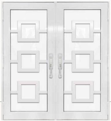 Double White № 22 — decorative door panel design TD-DED-W22