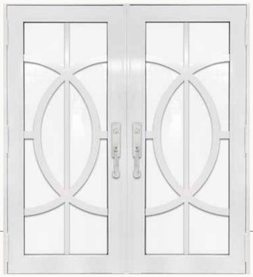Double White № 25 — decorative door panel design TD-DED-W25
