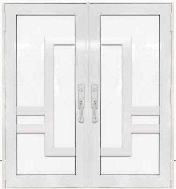 Double White № 30 — decorative door panel design TD-DED-W30
