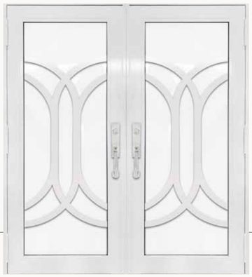 Double White № 32 — decorative door panel design TD-DED-W32