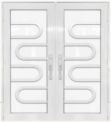 Double White № 33 — decorative door panel design TD-DED-W33