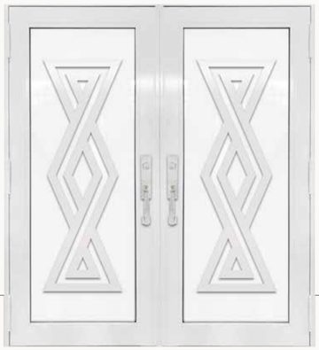 Double White № 37 — decorative door panel design TD-DED-W37