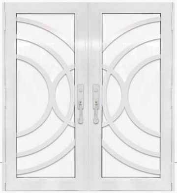 Double White № 44 — decorative door panel design TD-DED-W44