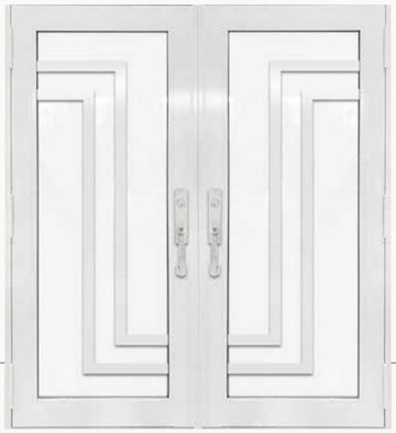 Double White № 56 — decorative door panel design TD-DED-W56