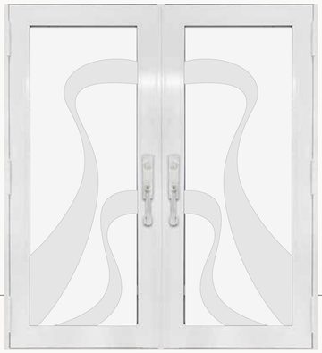 Double White № 72 — decorative door panel design TD-DED-W72