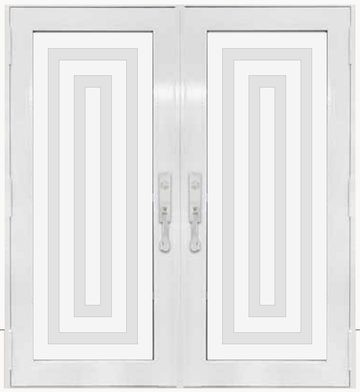 Double White № 87 — decorative door panel design TD-DED-W87